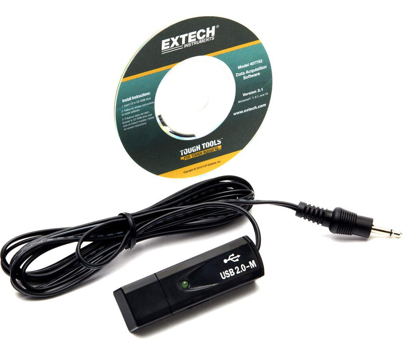 [Australia - AusPower] - Extech 407752 Software and Cable for Extech Model 407750 Sound Level Meter 