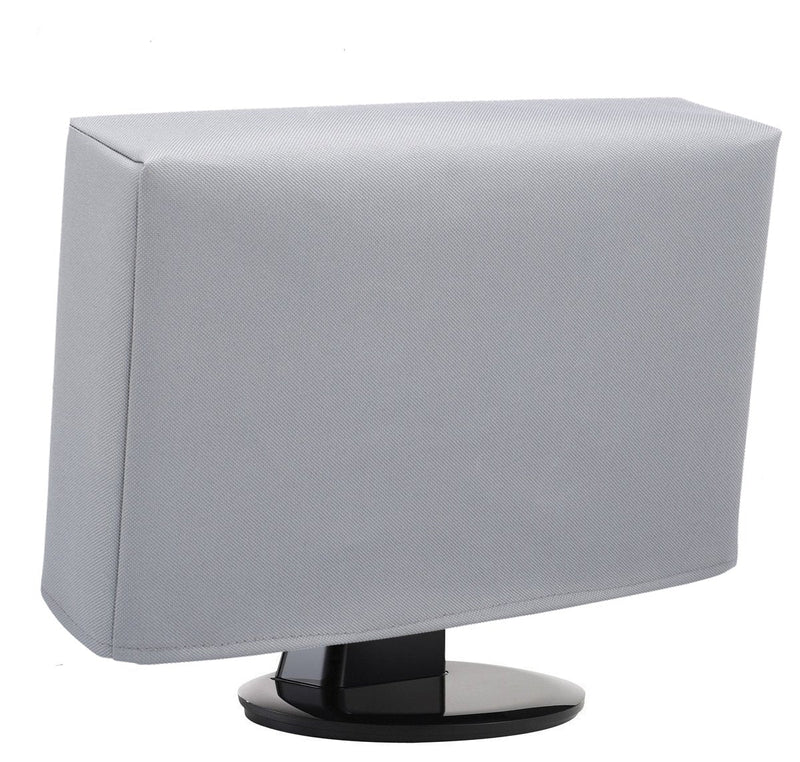 [Australia - AusPower] - Computer Monitor Dust Cover - 22 to 24 Inch LCD Flat Screen HD Protector [Antistatic, Water Resistant, Heavy Duty Fabric, Silver] by DigitalDeckCovers Fits 22 to 24" LCD 
