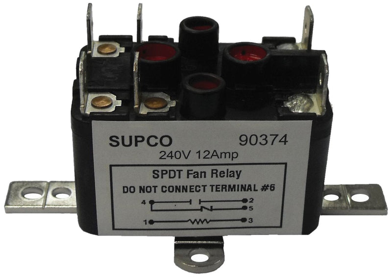 [Australia - AusPower] - Supco 90370 General Purpose Fan Relay, 12 A Load Current, 24 V Coil Voltage, Single Pole Double Throw Contacts 