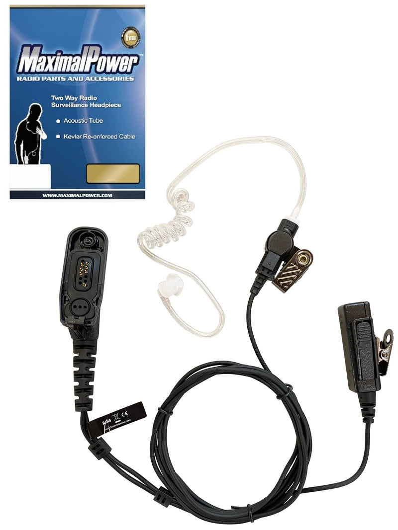 [Australia - AusPower] - MaximalPower Replacement Acoustic Tube Earpiece Headset for Motorola XPR6350 XPR6550 XPR7550 XPR7550e APX4000 APX6000 APX7000 APX8000 for Two Way Radios Standard Packaging 