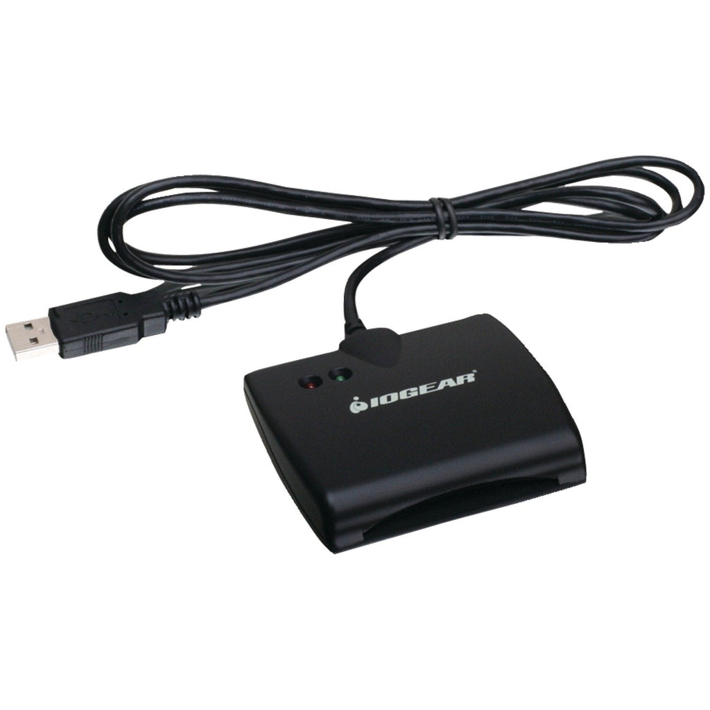 [Australia - AusPower] - IOGEAR USB Smart Card Access (CAC) Reader - TAA Compliant - DOD/Government/Healthcare/Banking/Entertainment/Secure Network Login - Compatible With Mac, Win, Linux - GSR202 