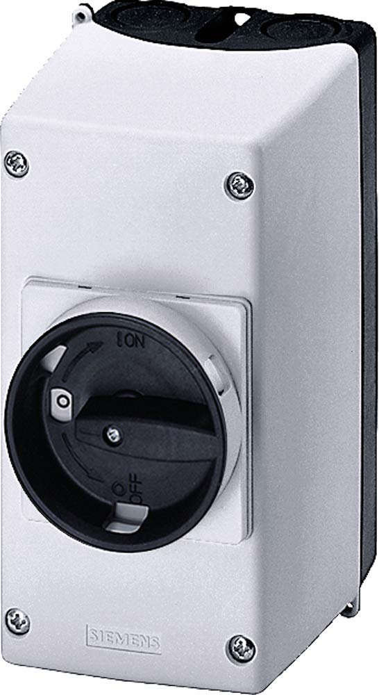 [Australia - AusPower] - Siemens 3RV19 23-1CA00 Enclosure For Wall Mounting, Rotary Operating Mechanism, Lockable, Metric Cable Gland, Molded Plastic, 54mm Width 