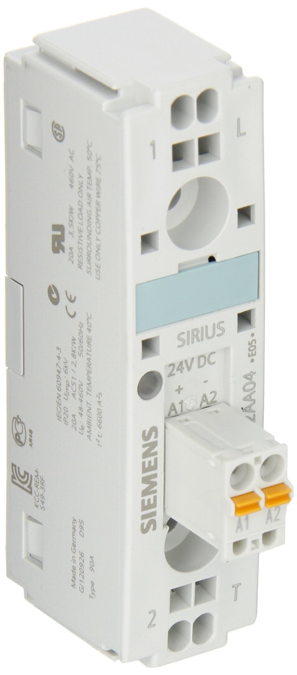 [Australia - AusPower] - Siemens 3RW30 26-1BB14 Soft Starter, Screw Terminals, S0 Size, 200-480V Rated Operational Voltage, 110-230V Control Supply Voltage, 25 A Rated Operational Current at 40 Degrees Celsius 