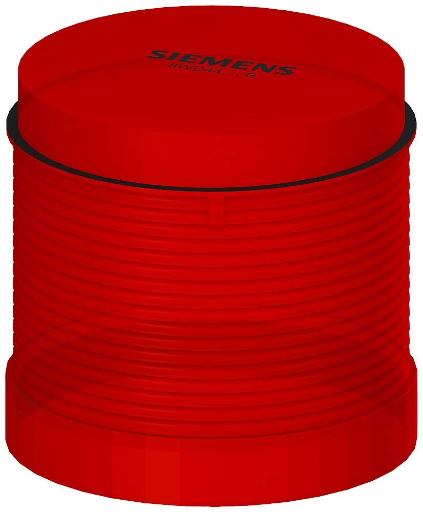 [Australia - AusPower] - Siemens 8WD44 20-5DB Sirius Signal Column, Thermoplastic Enclosure, IP65 Protection, 70mm Diameter, Rotating Beacon LED Element, Red, UC 24V Voltage 