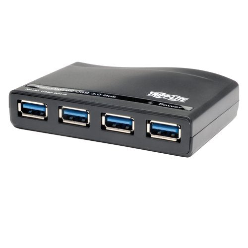 [Australia - AusPower] - Tripp Lite 4-Port USB-A 3.0 SuperSpeed Hub, 5 Gbps Transfer Speed USB Type-A (U360-004-R),Black 4-Port Hub 