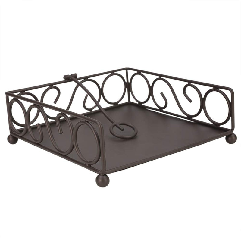 [Australia - AusPower] - Home Basics Scroll Collection Bronze Flat Napkin Holder 