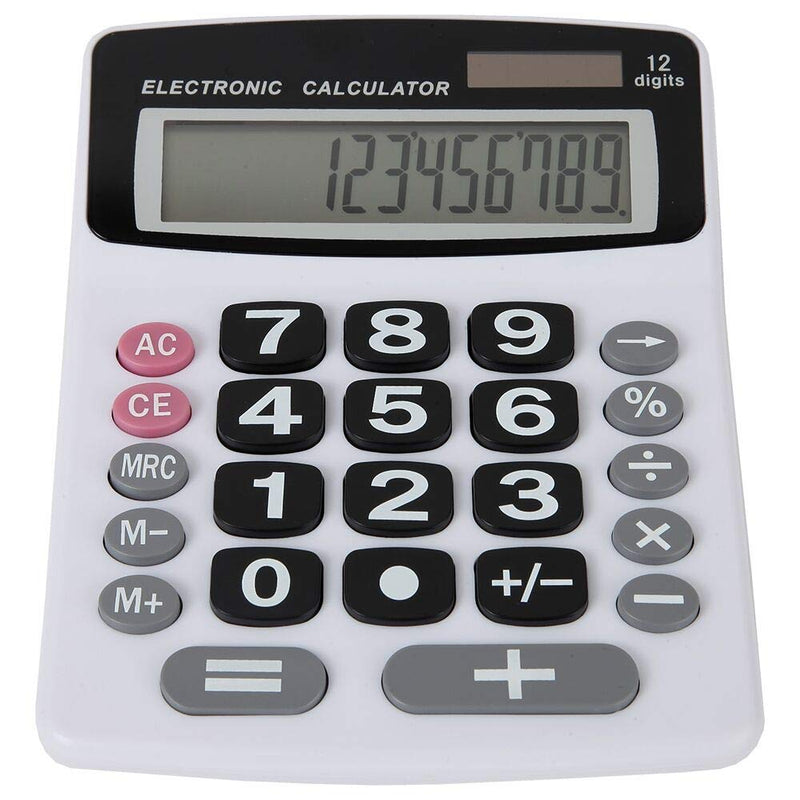 [Australia - AusPower] - Lily's Home Jumbo 12-Digit Desktop Calculator - White 