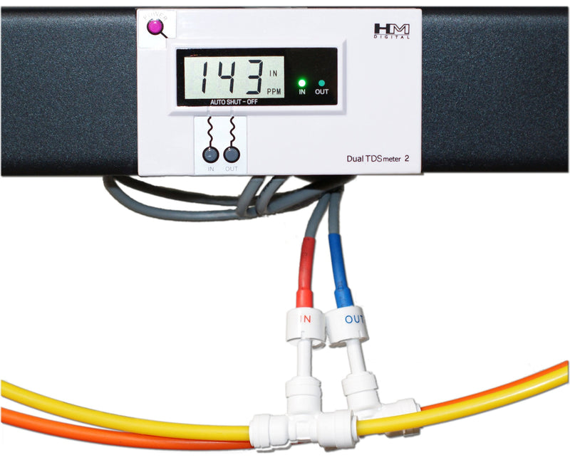 [Australia - AusPower] - HM Digital DM-2 Commercial In-Line Dual TDS Monitor, 0-9990 ppm Range, +/- 2% Readout Accuracy 