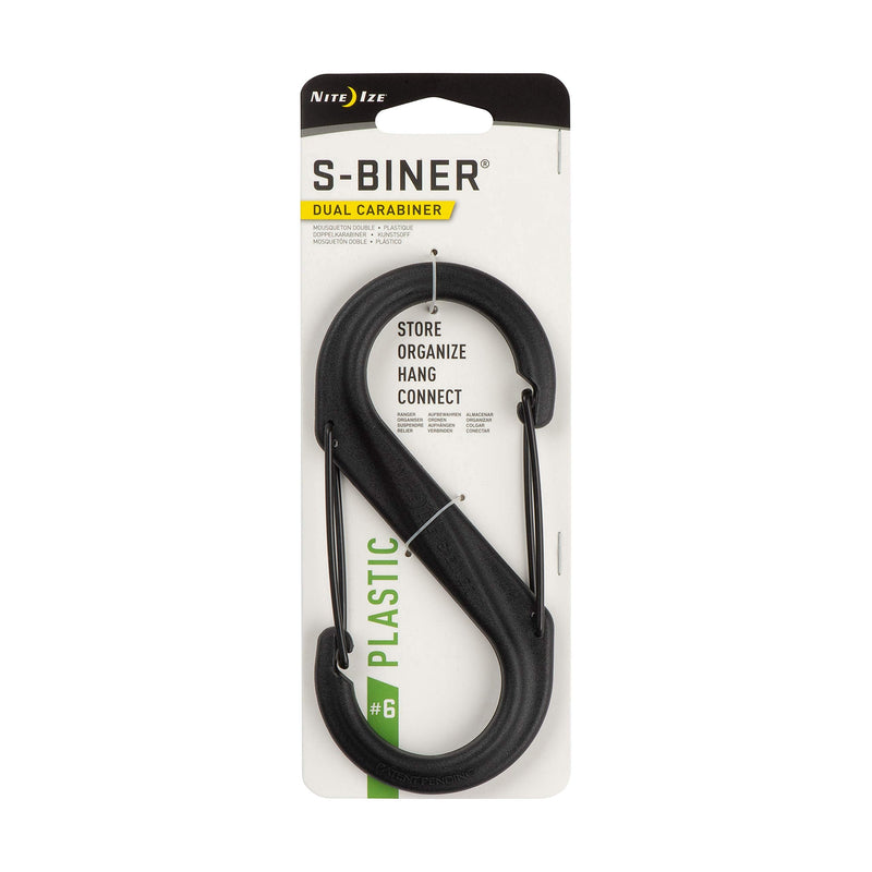 [Australia - AusPower] - Nite Ize SBP6-03-01BG S-Biner Carabiner, Size #6, Black 