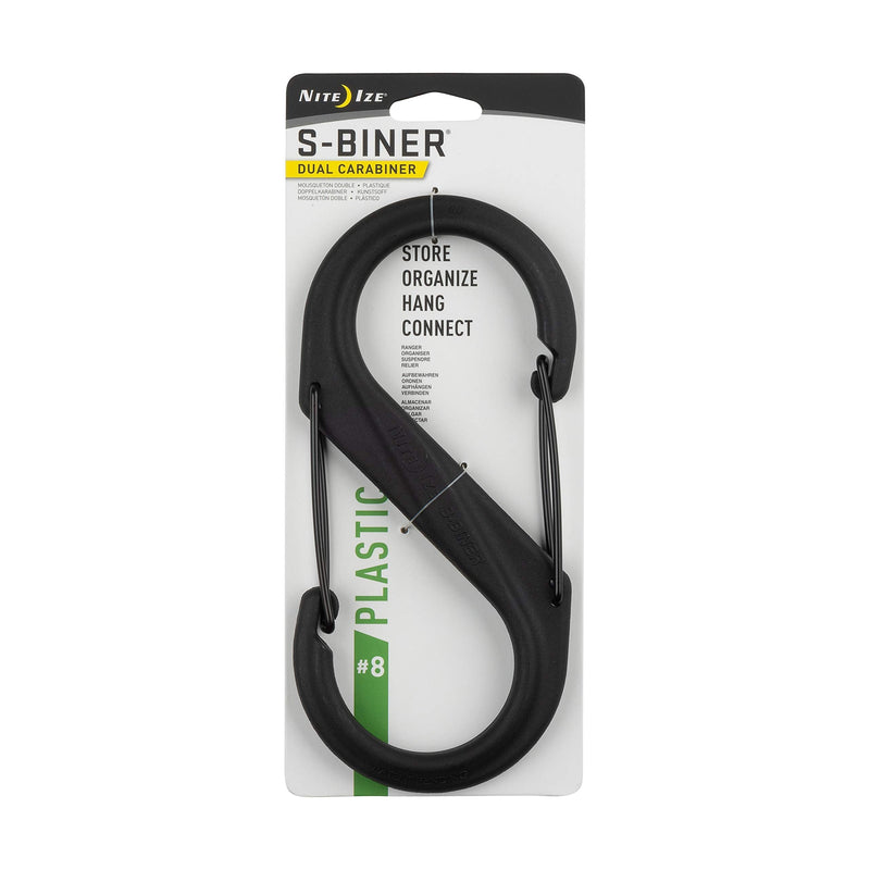 [Australia - AusPower] - Nite Ize SBP8-03-01BG S-Biner Carabiner, Size #8, Black 