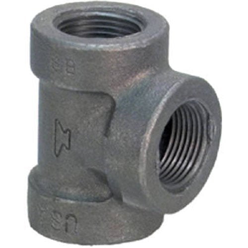 [Australia - AusPower] - Anvil 8700120606, Malleable Iron Pipe Fitting, Tee, 1-1/4" NPT Female, Black Finish 1.25 Inch 
