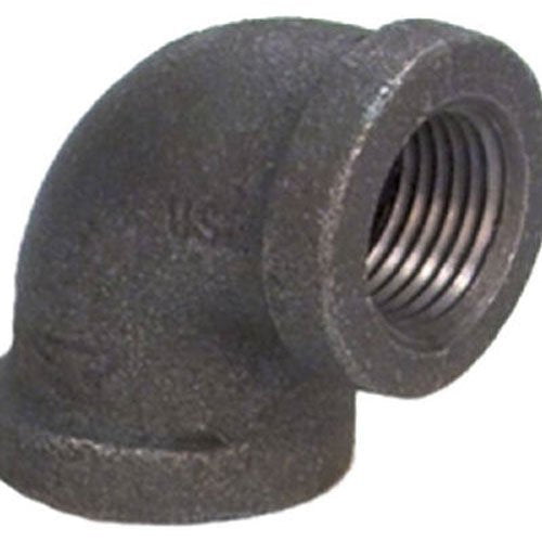 [Australia - AusPower] - Anvil 8700123907, Malleable Iron Pipe Fitting, 90 Degree Elbow, 1-1/2" NPT Female, Black Finish 1.5 Inch 