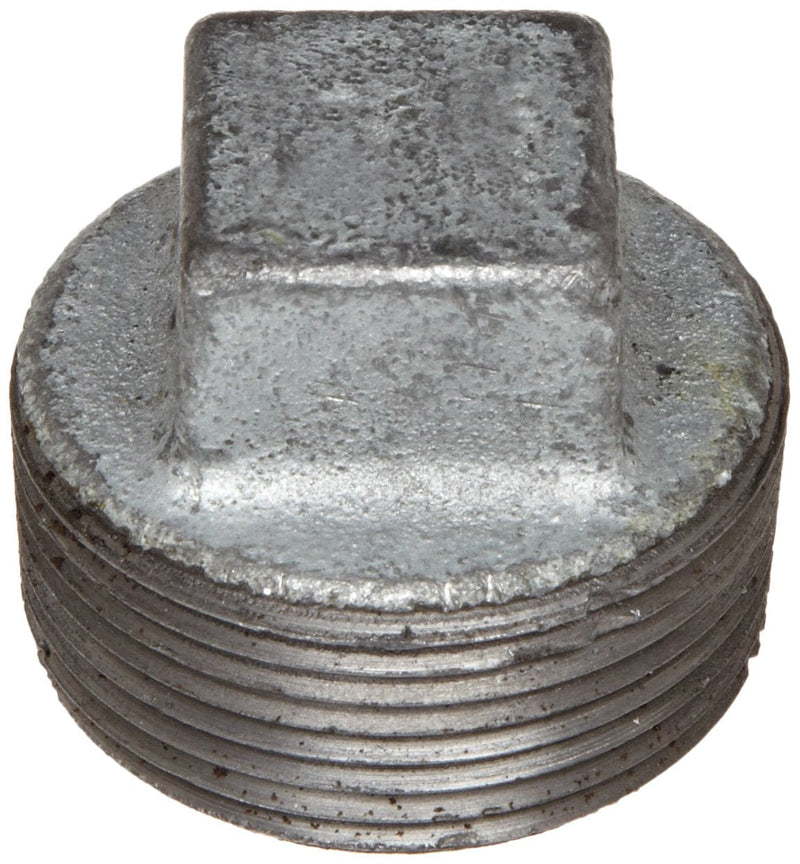 [Australia - AusPower] - Anvil 8700160008, Malleable Iron Pipe Fitting, Square Head Plug, 1-1/4" NPT Male, Galvanized Finish 1.25 Inch 