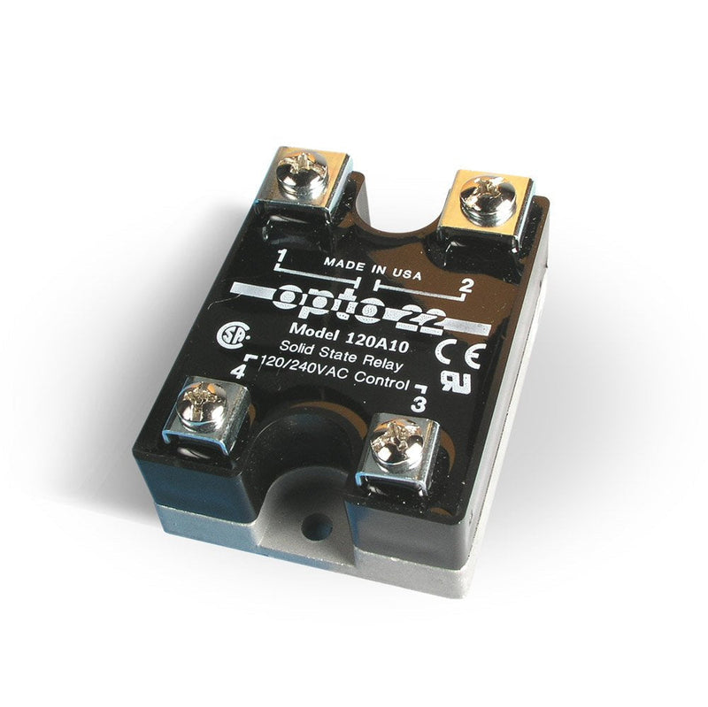 [Australia - AusPower] - Opto 22 120A10 AC Control Solid State Relay, 120 VAC, 10 Amp, 4000 V Optical Isolation, 1/2 Cycle Maximum Turn-On/Off Time, 25 - 65 Hz Operating Frequency 