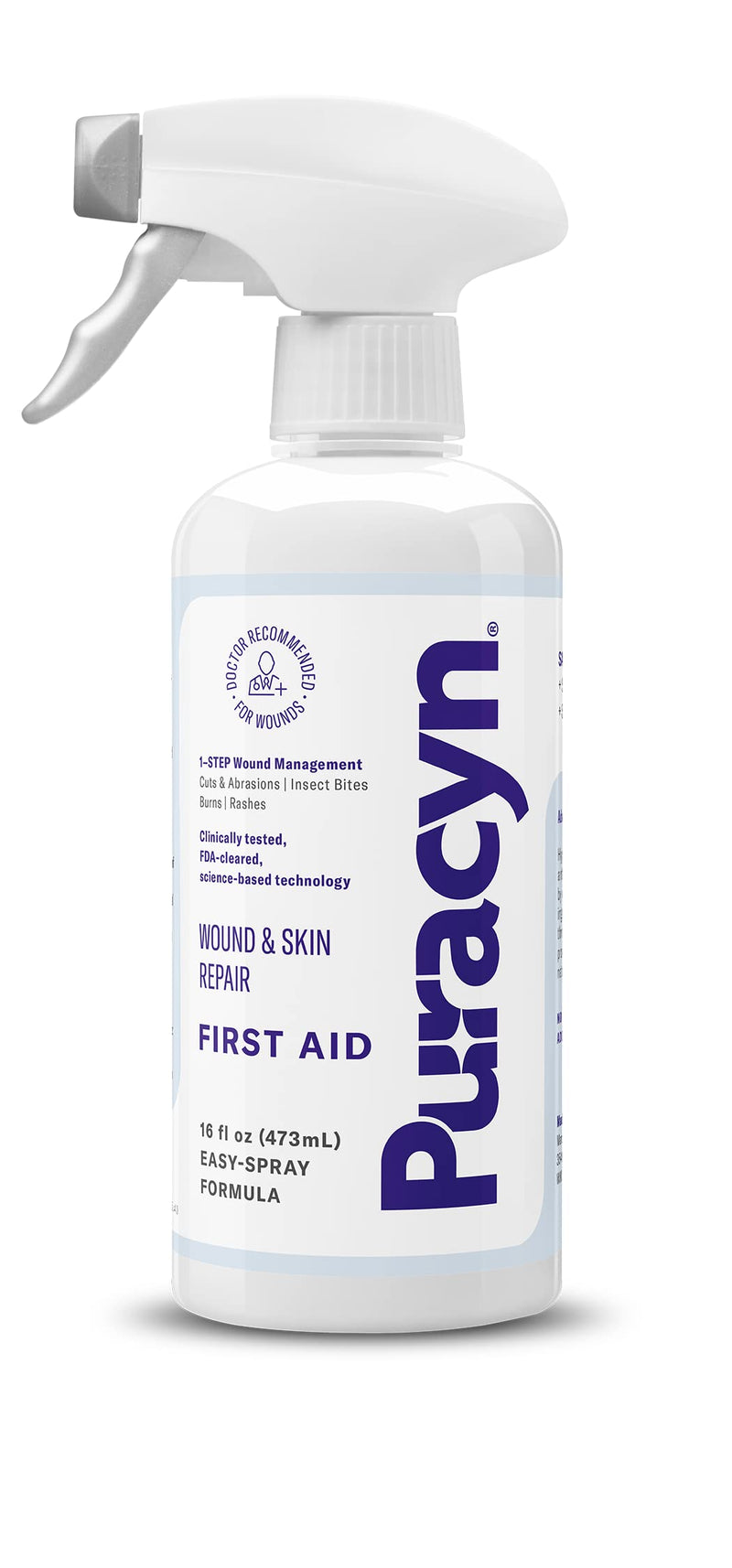 [Australia - AusPower] - Puracyn Plus Wound and Skin Cleanser – Wound Care Spray for cuts, scrapes, minor sores, minor burns, and other skin irritations – 16-ounce 16 Fl Oz (Pack of 1) 