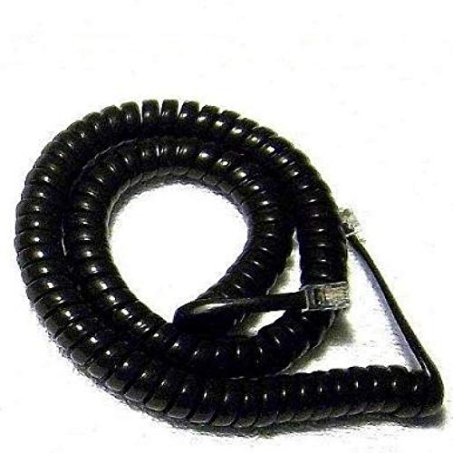 [Australia - AusPower] - Handset Cord 12 Ft Black Heavy Duty New in a Factory Sealed Bag 
