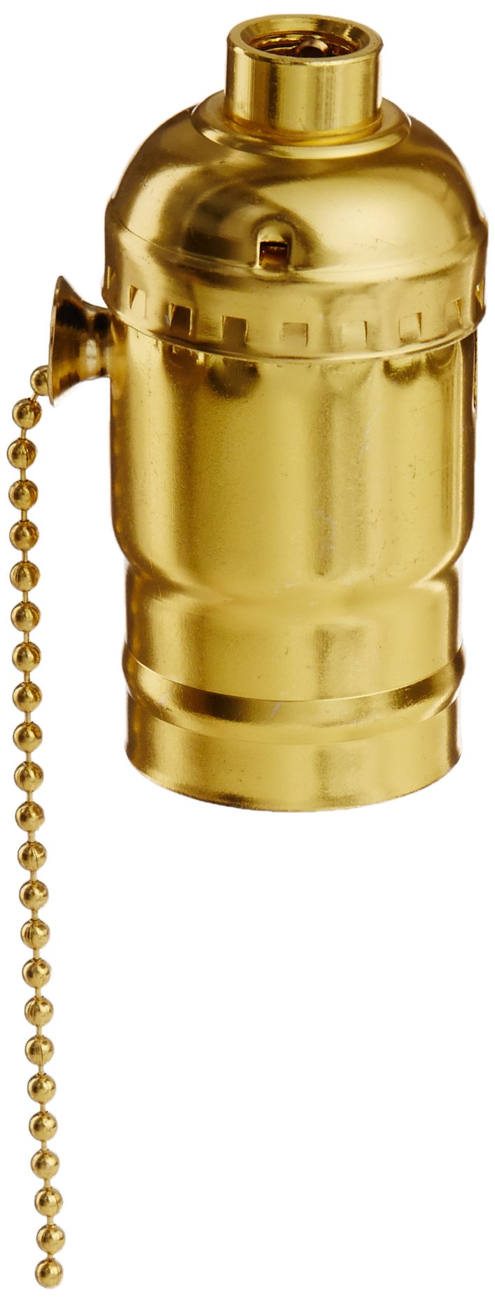 [Australia - AusPower] - Morris 45203 Pull Chain Lamp Holder, 3-Way, Brass 