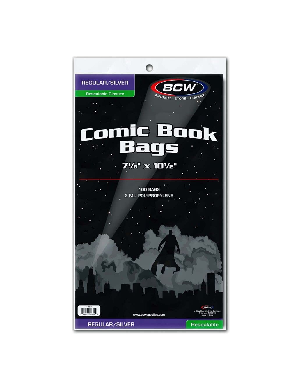 [Australia - AusPower] - BCW Supplies - SIL-R - Silver Age Size Comic Outer Sleeves - Resealable - (100 Sleeves) 