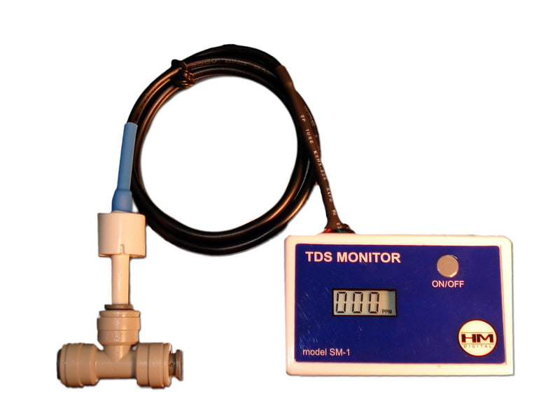 [Australia - AusPower] - HM Digital SM-1 In-Line Single TDS Monitor, 0-9990 ppm Range, +/- 2% Readout Accuracy 