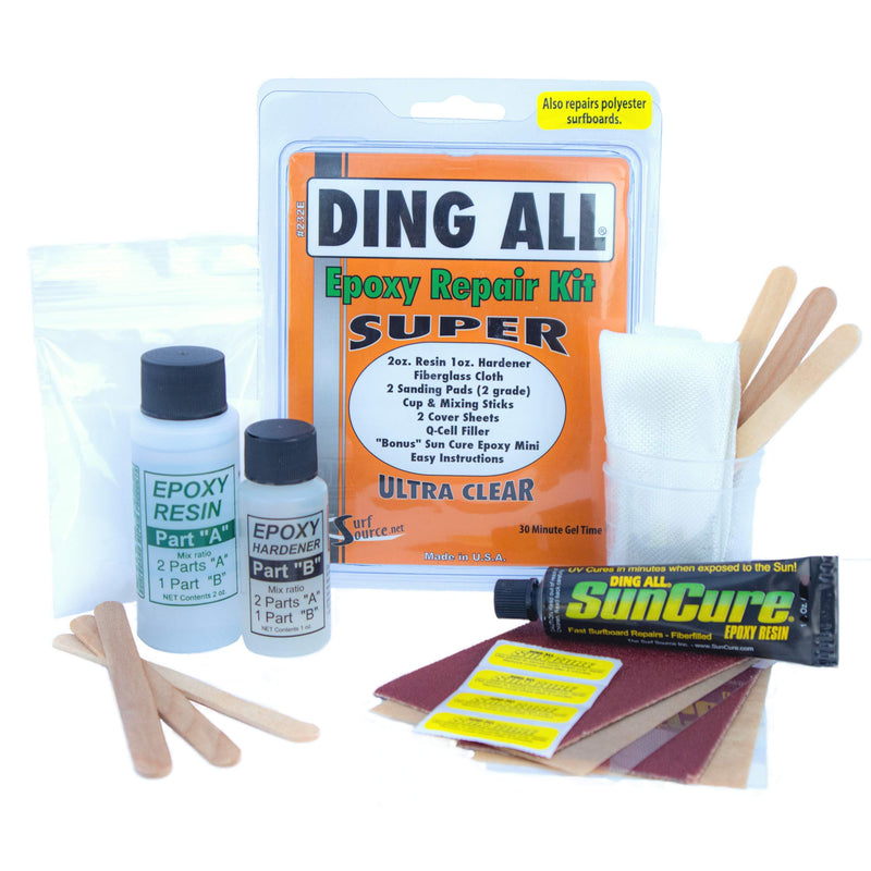 [Australia - AusPower] - Ding All 3 Oz (84ml) Super Epoxy Repair Kit for Small to Medium Size Epoxy and Polyester Surfboards Repairs 