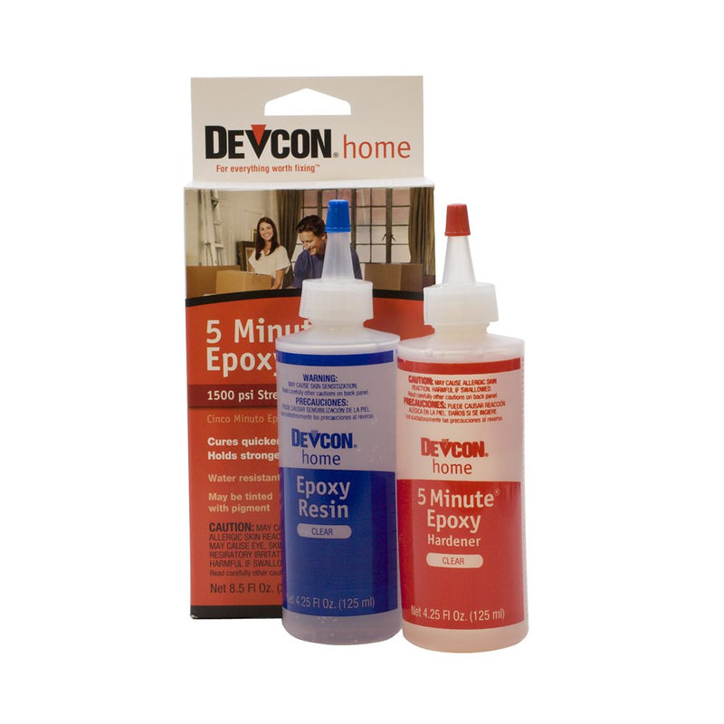 [Australia - AusPower] - Devcon Epoxy, 5 Minute Epoxy, 2 Bottles Net 8.5 fl oz (250ml) 