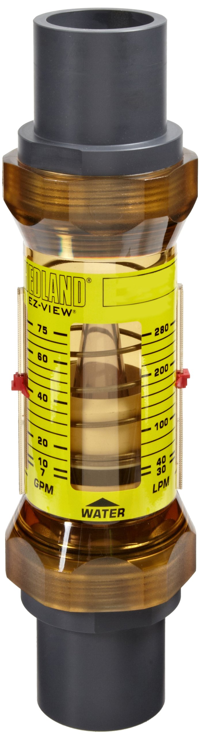 [Australia - AusPower] - Hedland H628-607-R EZ-View Flowmeter With Sensor, Polyphenylsulfone, For Use With Water, 1.0 - 7 gpm Flow Range, 1" Socket Weld 