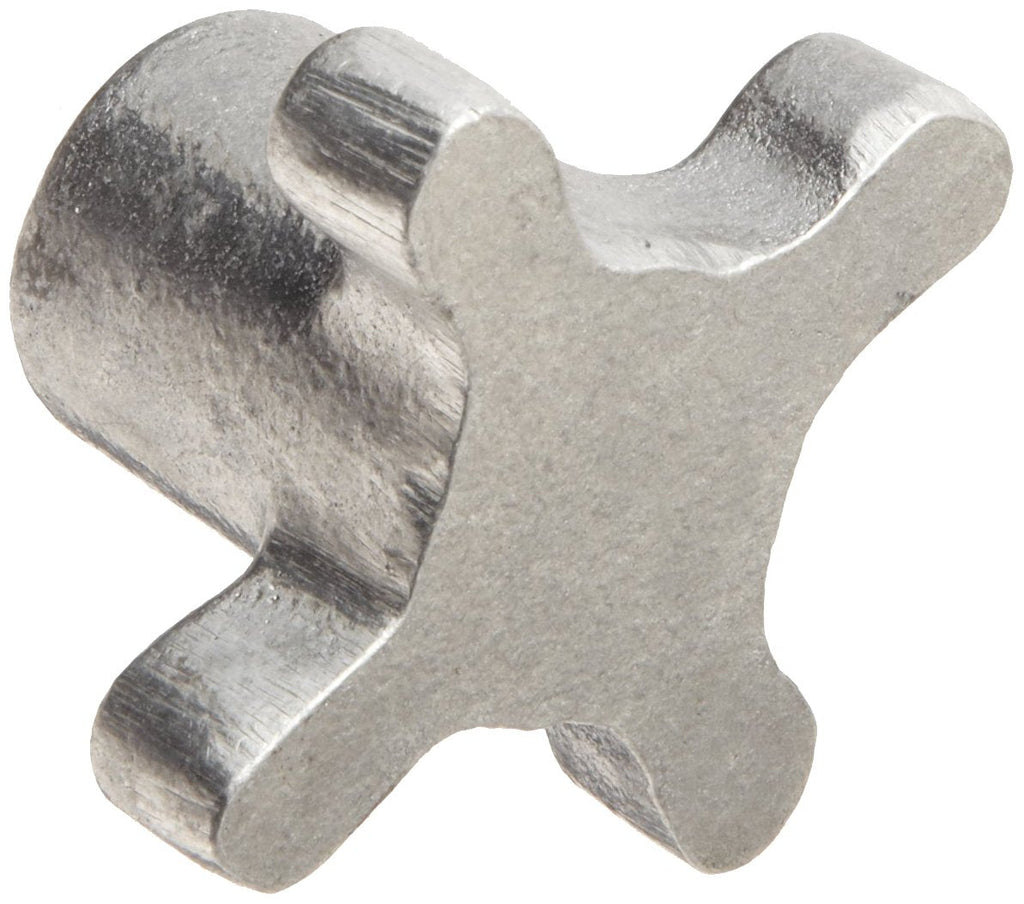 [Australia - AusPower] - Morton Aluminum Four Arm Knob, Fluted Rim, Threaded Hole, 5/8"-11 Thread Size, 2-1/2" Width (Pack of 2) 