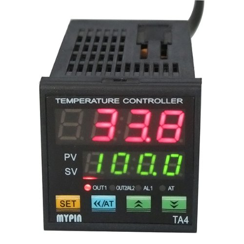 [Australia - AusPower] - F/C PID Temperature Controller, AGPtEK Dual Display Digital Programmable Temperature Control TA4-SSR Solid State Relay with 2 Alarms 