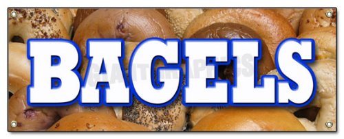 [Australia - AusPower] - Bagels Banner Sign Fresh Bagel Shop Deli Signs 