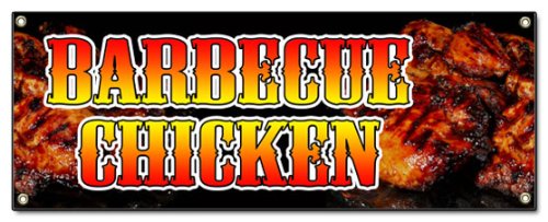 [Australia - AusPower] - Barbeque Chicken Banner Sign Smoked BBQ Barbecue Grill 18''x48" 