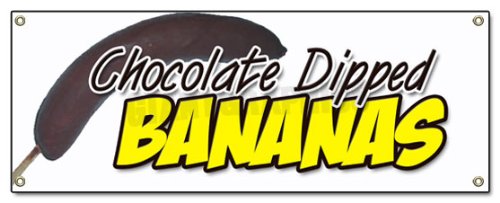 [Australia - AusPower] - Chocolate Bananas Banner Sign Dipped Frozen Signs 