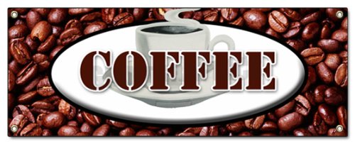 [Australia - AusPower] - Coffee Banner Sign Shop Cafe Beans hot Cappuccino Signs 