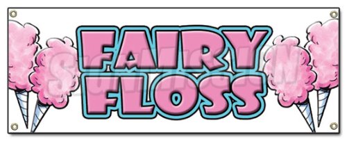 [Australia - AusPower] - Fairy Floss Banner 18" X 48" Heavy Duty 13 Oz Vinyl Banners with Grommets Single Sided 