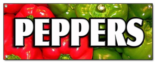 [Australia - AusPower] - Peppers Banner Sign hot Sweet Jalapeno Produce 