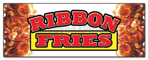 [Australia - AusPower] - Ribbon Fries Banner Sign hot Chips French Sign Signs 