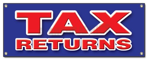 [Australia - AusPower] - Tax Returns Banner Sign File Income Taxes Signs New 