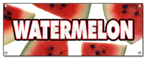 [Australia - AusPower] - Watermelon Banner Sign Fruit Stand Farmers Market Signs 18''x48" 