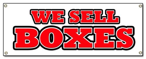 [Australia - AusPower] - WE Sell Boxes Banner Sign Sale Box Boxes saling Packing Package Packaging Ship Shipping Signs 18''x48" 
