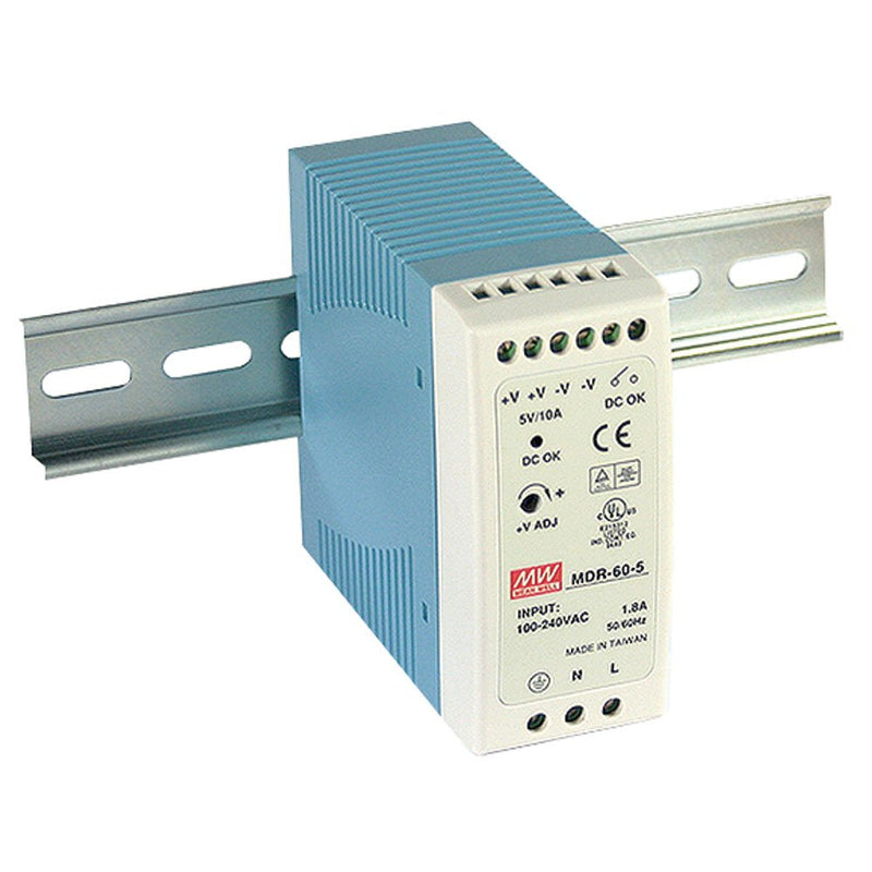 [Australia - AusPower] - MEAN WELL MDR-60-24 DIN-Rail Power Supply 24V 2.5 Amp 60W Original Version 