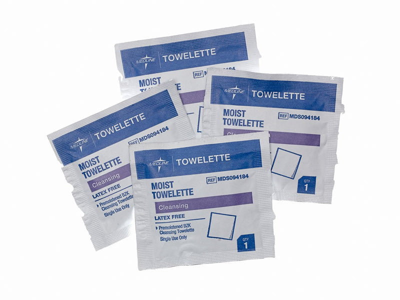 [Australia - AusPower] - Medline MDS094184H Towelette, Cleansing (Pack of 100) 
