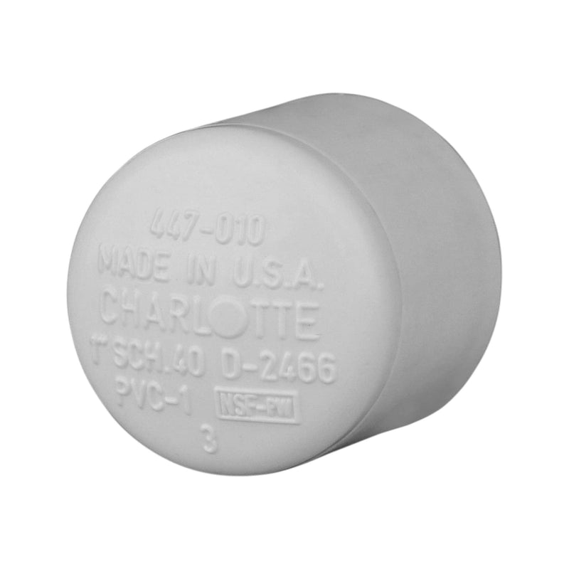 [Australia - AusPower] - CHARLOTTE PIPE 1 SCH 40 Cap Socket Contractor Pack Pressure (10 Unit Bag) 1 Inch ( Bag qty: 10 ) White 