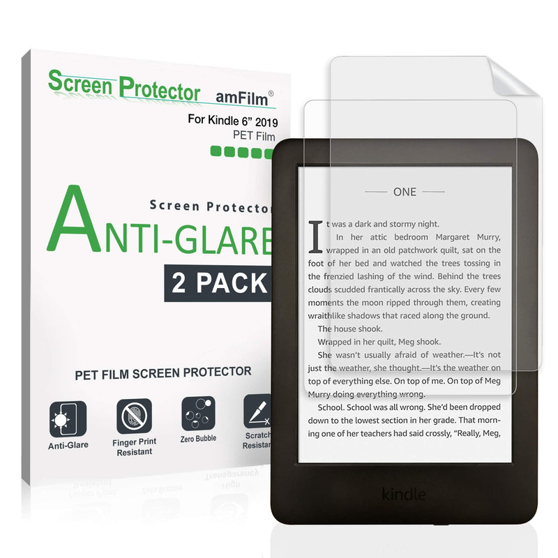 [Australia - AusPower] - Kindle Screen Protector, amFilm® Kindle Anti-Glare/Anti-Fingerprint (Matte) Premium Screen Protector for Kindle, Kindle Paperwhite, Kindle Paperwhite 3 and Kindle Touch (2-Pack) [Lifetime Warranty] 