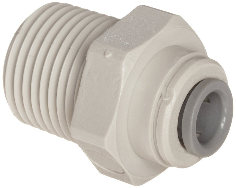 [Australia - AusPower] - John Guest Acetal Copolymer Tube Fitting, Straight Adaptor, 3/8" Tube OD x 1/2" NPTF Male (Pack of 10) 