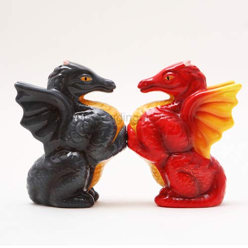 [Australia - AusPower] - Dragons Magnetic Salt & Pepper Shakers 