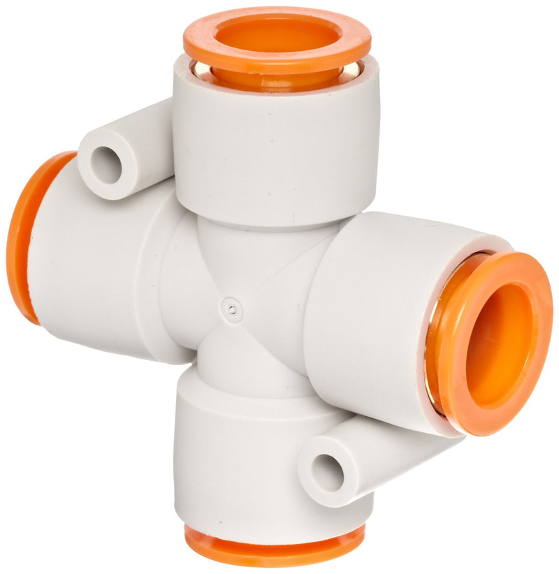 [Australia - AusPower] - SMC KQ2TW03-00A PBT Push-to-Connect Tube Fitting, Cross, 5/32" Tube OD 5/32" 