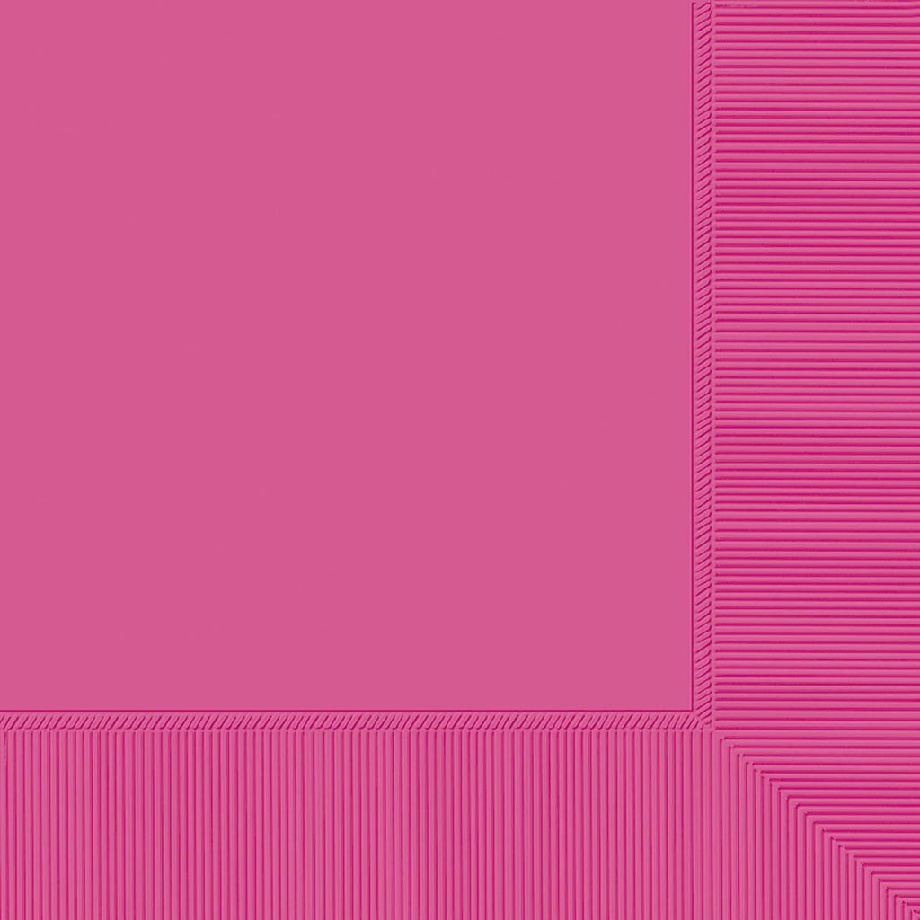 [Australia - AusPower] - 2-Ply Bright Pink Dinner Napkins - 6 1/2" x 6 1/2" 40 Ct. Party Tableware 