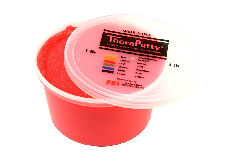 [Australia - AusPower] - CanDo Sparkle Theraputty - 1 lb - Red - Soft 