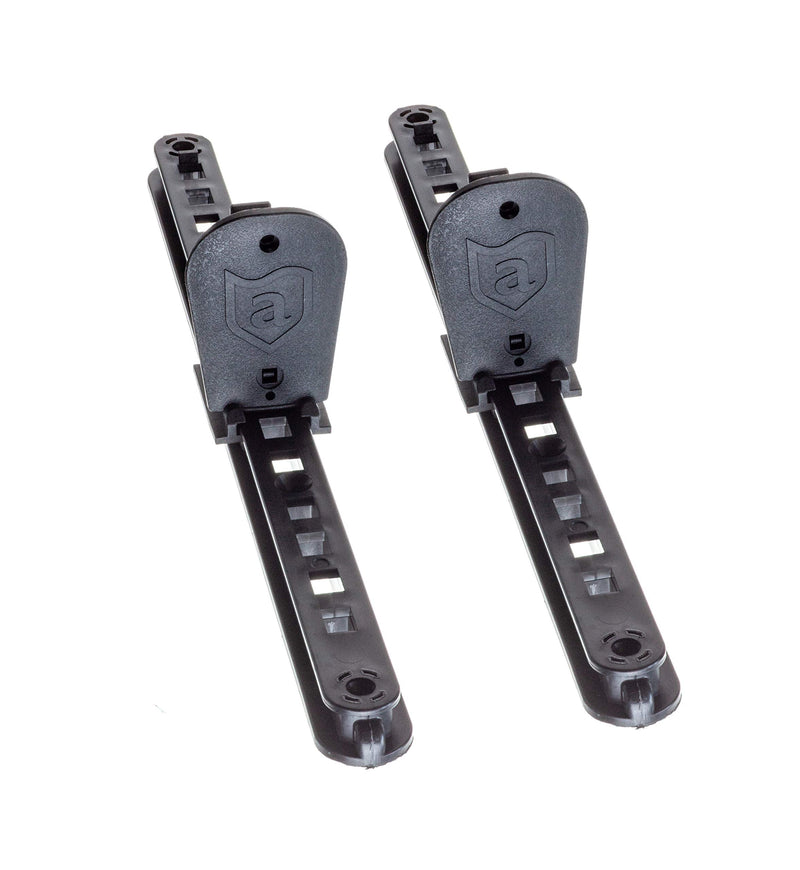[Australia - AusPower] - Attwood 11940-2 Universal Adjustable Kayak Foot Pegs/Foot Brace with Trigger Lock, Black Finish, Set of 2, 15 Inches 