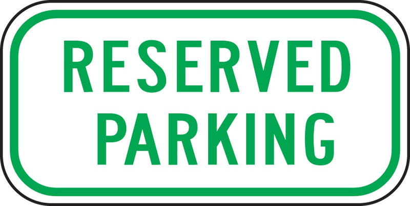 [Australia - AusPower] - Accuform Signs FRP285RA Engineer-Grade Reflective Aluminum Parking Sign, Legend"Reserved Parking", 6" Length x 12" Width x 0.080" Thickness, Green on White 