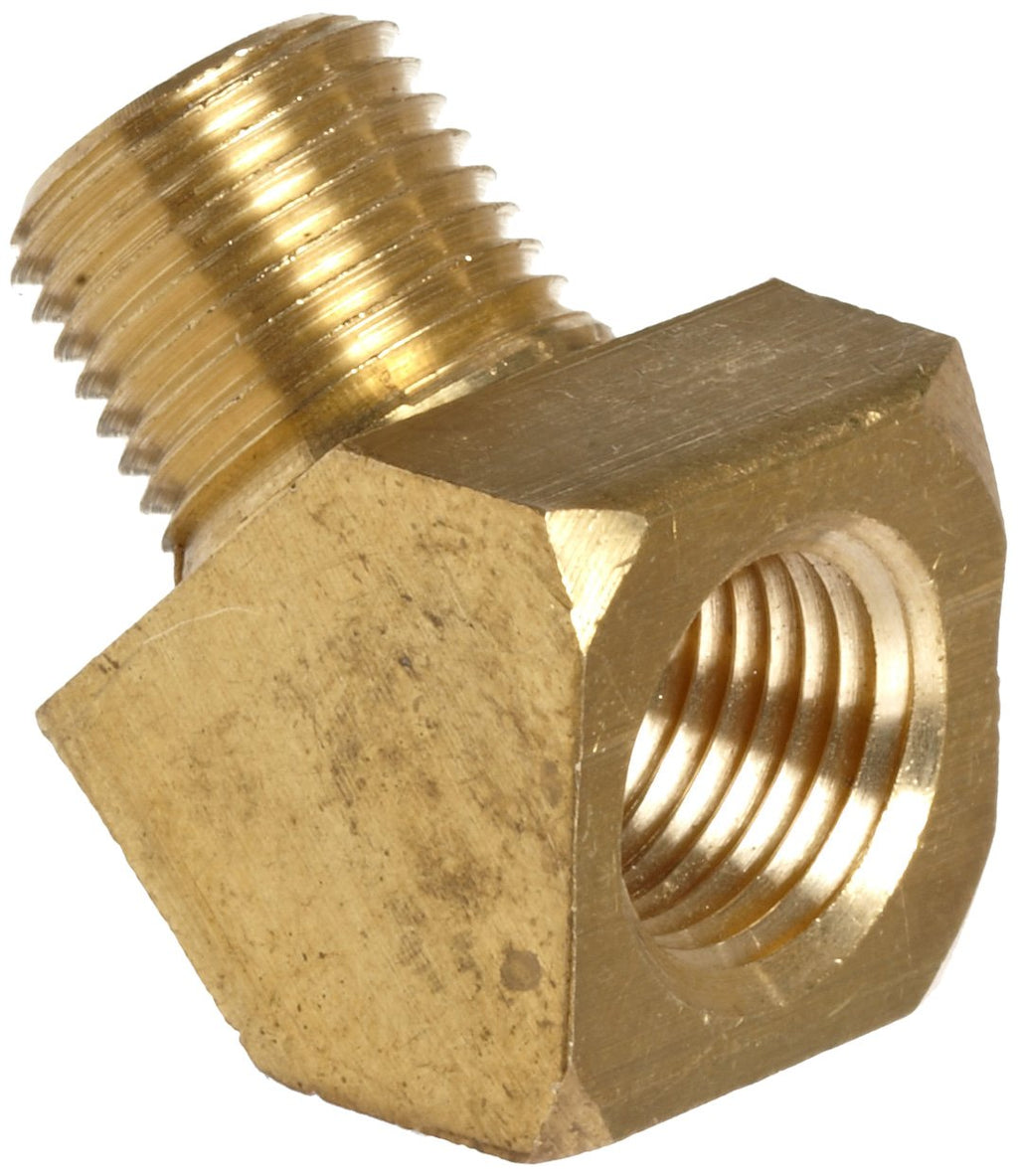 [Australia - AusPower] - Anderson Metals - 06124-08 Brass Pipe Fitting, 45 Degree Barstock Street Elbow, 1/2" Female Pipe x 1/2" Male Pipe 1/2" x 1/2" 